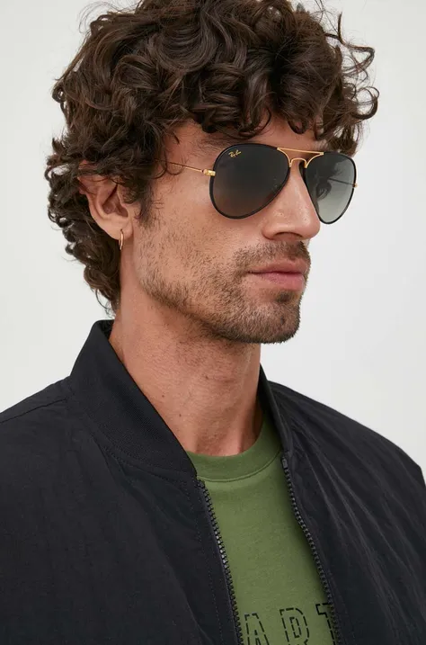 Sluneční brýle Ray-Ban AVIATOR FULL COLOR zlatá barva, 0RB3025JM