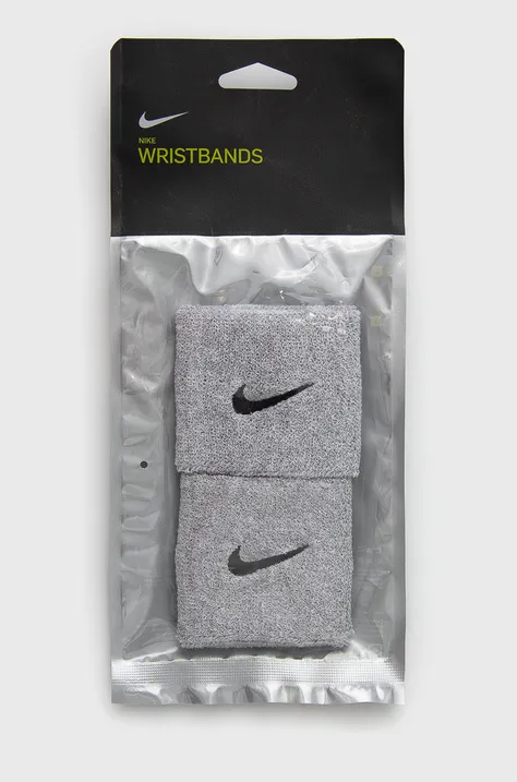 Nike Opaska na nadgarstek (2-pack) kolor szary