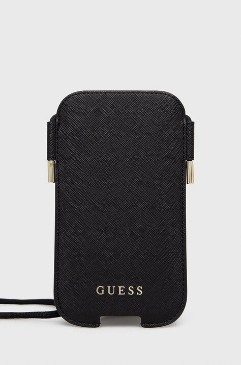 Guess Carcasa de telefon culoarea negru
