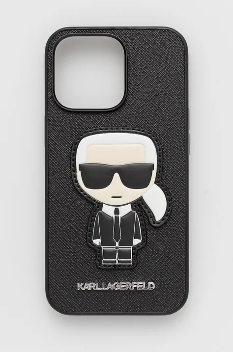 Etui za telefon Karl Lagerfeld iPhone 13 črna barva