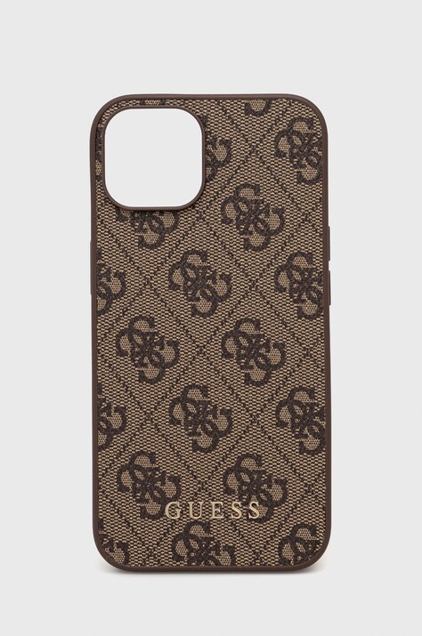 Guess husa pentru telefon Iphone 14 6,1" culoarea maro