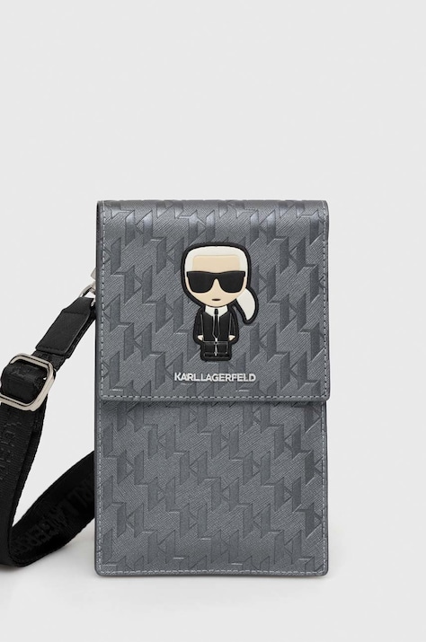 Калъф за телефон Karl Lagerfeld в сребристо