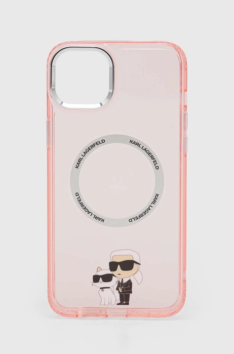 Obal na telefon Karl Lagerfeld iPhone 14 Plus 6,7'' růžová barva