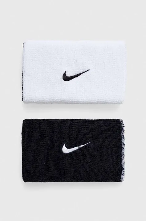 Nike opaski na nadgarstek 2-pack kolor biały
