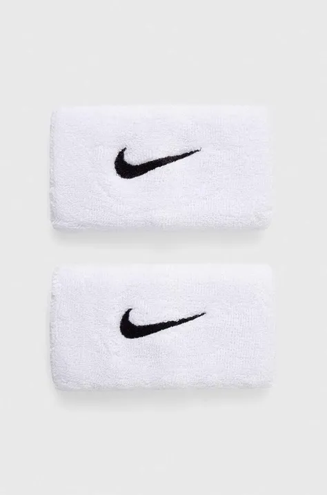 Nike opaski na nadgarstek 2-pack kolor biały