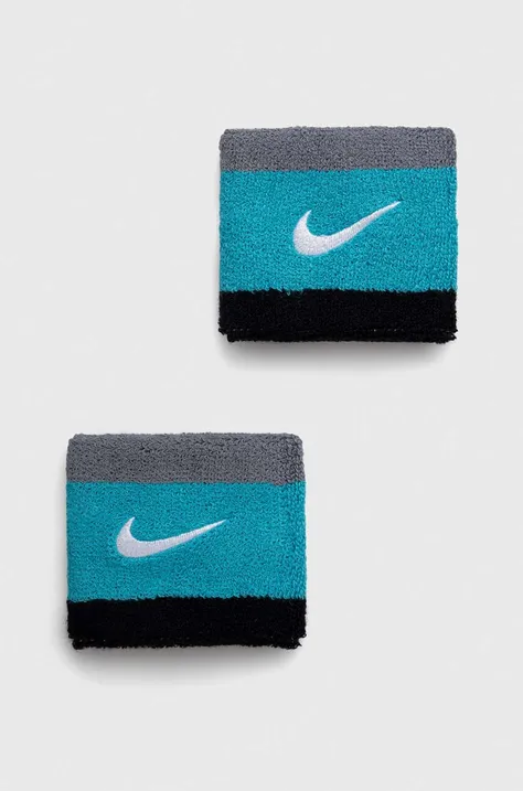Nike opaski na nadgarstek 2-pack kolor niebieski