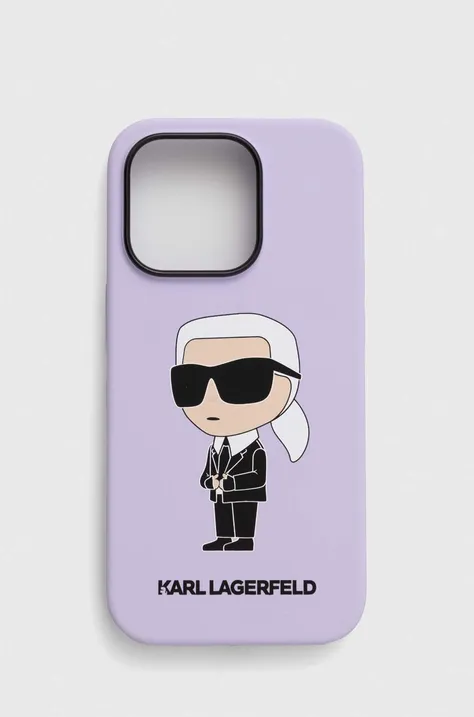 Karl Lagerfeld etui na telefon iPhone 14 Pro 6,1 kolor fioletowy