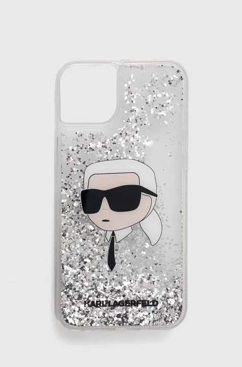 Karl Lagerfeld husă pentru telefon iPhone 14 Plus 6,7 culoarea argintiu