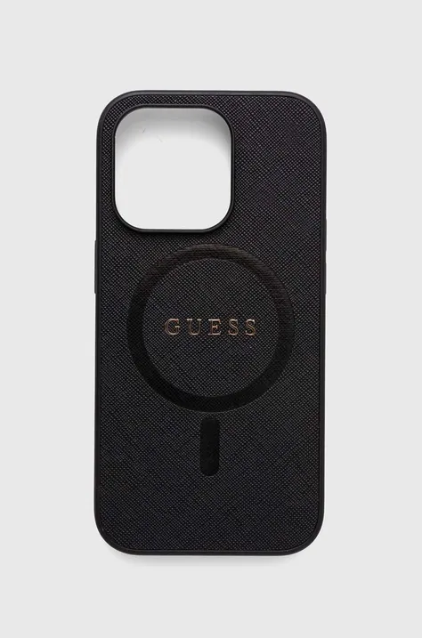 Guess Husă pentru telefon iPhone 14 Pro 6.1 culoarea negru