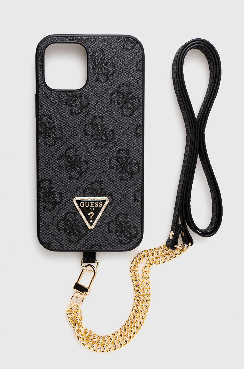Θήκη κινητού Guess iPhone 12 / 12 Pro 6.1 χρώμα: γκρι