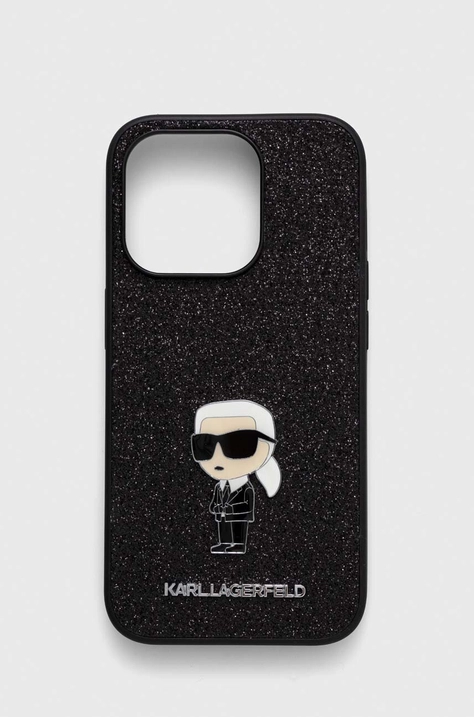 Etui za telefon Karl Lagerfeld iPhone 15 Pro 6.1 boja: crna