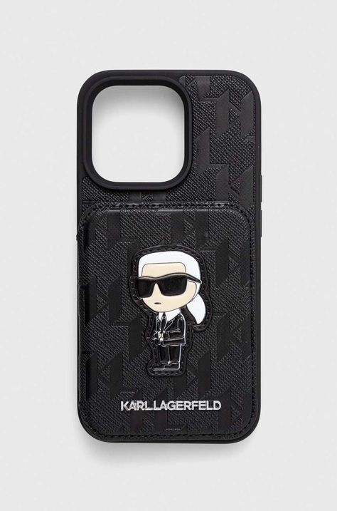 Karl Lagerfeld Husă pentru telefon iPhone 15 Pro 6.1 culoarea negru