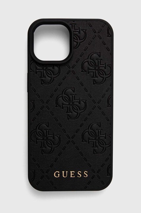 Guess Husă pentru telefon iPhone 15 6.1 culoarea negru