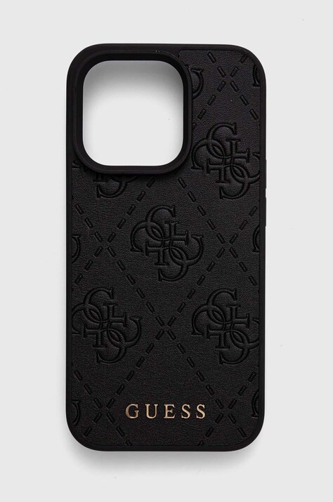 Guess Husă pentru telefon iPhone 15 Pro 6.1 culoarea negru