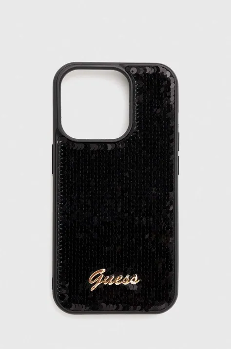Etui za telefon Guess iPhone 15 Pro 6.1 črna barva