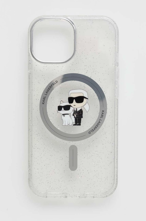 Etui za telefon Karl Lagerfeld iPhone 15 6.1 prozorna barva