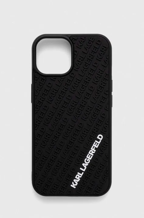 Etui za telefon Karl Lagerfeld iPhone 15 6.1 črna barva