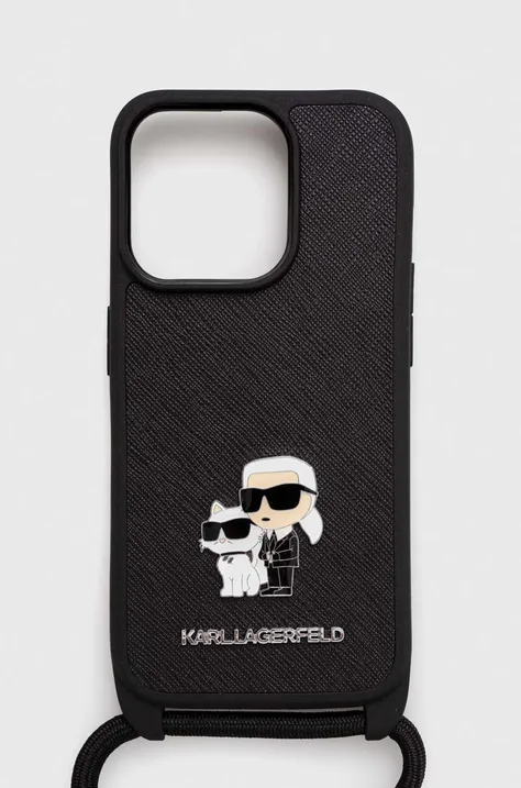 Чехол на телефон Karl Lagerfeld iPhone 15 Pro 6.1 цвет чёрный