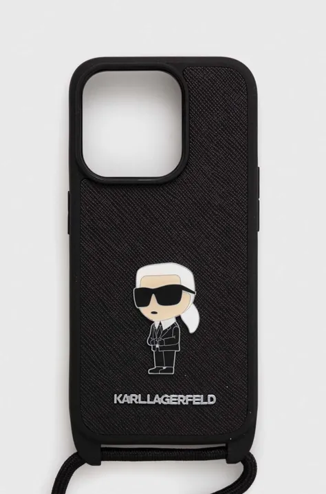 Чехол на телефон Karl Lagerfeld iPhone 15 Pro 6.1 цвет чёрный