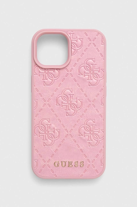 Θήκη κινητού Guess iPhone 15 6.1 χρώμα: ροζ