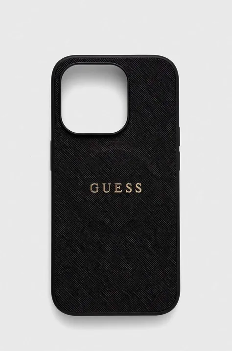 Puzdro na mobil Guess iPhone 15 Pro 6.1 čierna farba