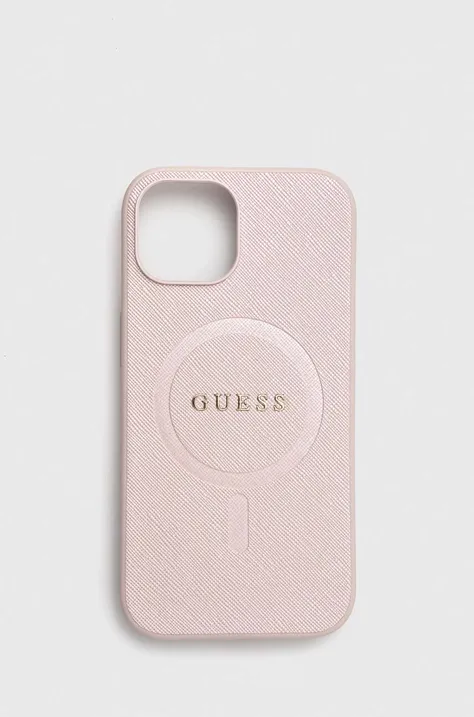 Etui za telefon Guess iPhone 15 6.1 roza barva