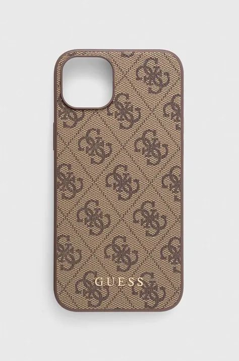 Puzdro na mobil Guess iPhone 15 Plus 6.7 hnedá farba