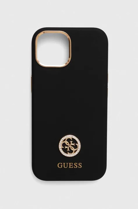 Puzdro na mobil Guess iPhone 15 6.1 čierna farba
