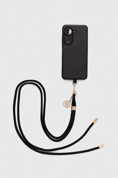 Pašček za telefon Guess črna barva