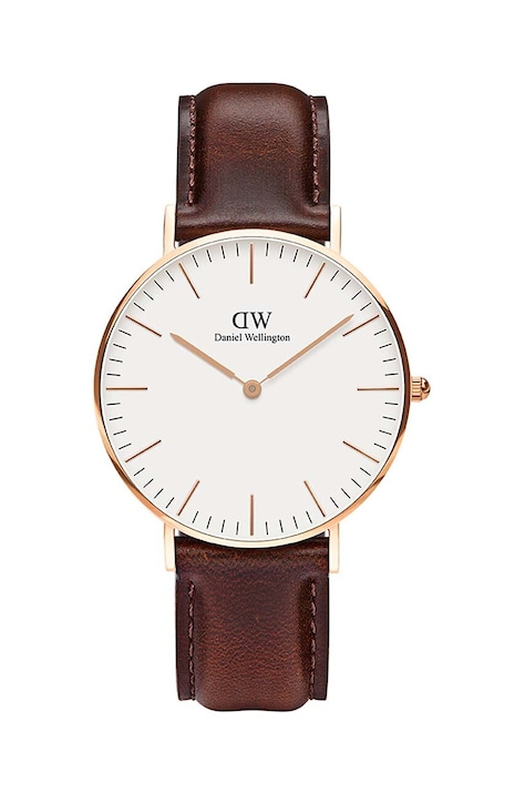 Ρολόι Daniel Wellington Classic 36 Bristol χρώμα: καφέ