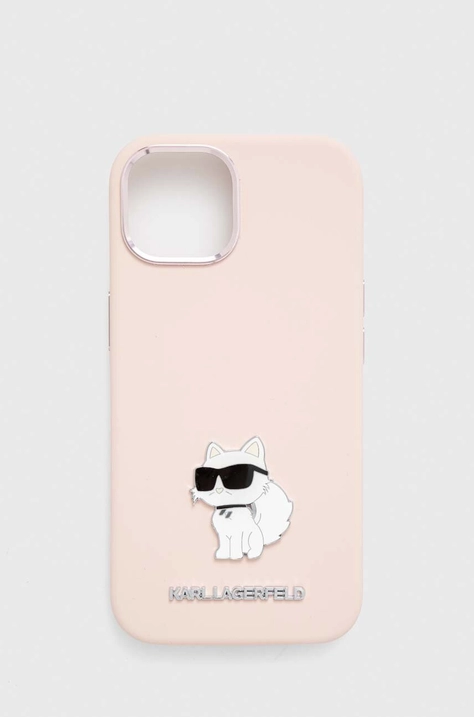 Θήκη κινητού Karl Lagerfeld iPhone 15 / 14 / 13 6.1'' χρώμα: ροζ