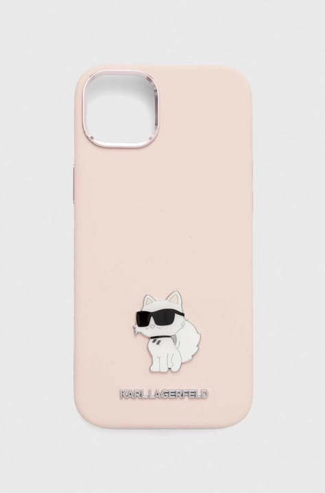 Puzdro na mobil Karl Lagerfeld iPhone 15 Plus / 14 Plus 6.7'' ružová farba