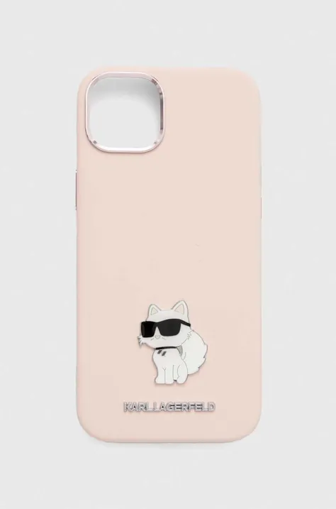 Чохол на телефон Karl Lagerfeld iPhone 15 Plus / 14 Plus 6.7'' колір рожевий