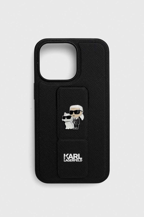 Etui za telefon Karl Lagerfeld iPhone 13 Pro / 13 6.1'' črna barva