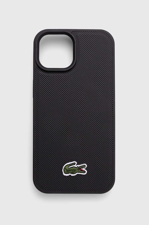 Lacoste husă pentru telefon iPhone 15 / 14 / 13 6.1" culoarea negru