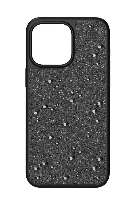 Θήκη κινητού Swarovski iPhone 15 Pro Max χρώμα: μαύρο