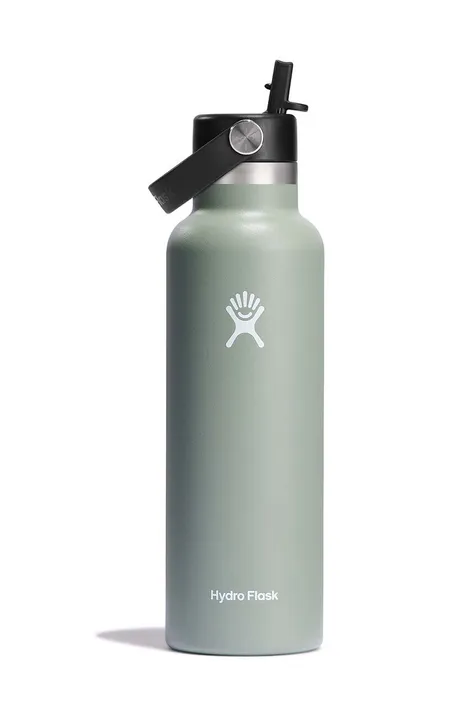 Termo steklenica Hydro Flask 21 Oz Standard Flex Straw Cap Agave zelena barva, S21FS374