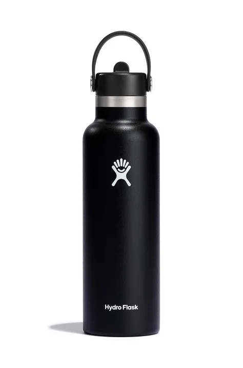 Hydro Flask sticla termica 21 Oz Standard Flex Straw Cap Black culoarea negru, S21FS001