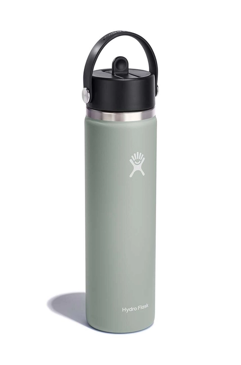 Hydro Flask sticla termica 24 Oz Wide Flex Straw Cap Agave culoarea verde, W24BFS374