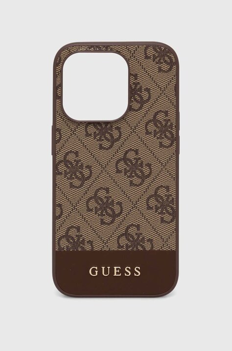 Чехол на телефон Guess iPhone 15 Pro 6.1" цвет коричневый