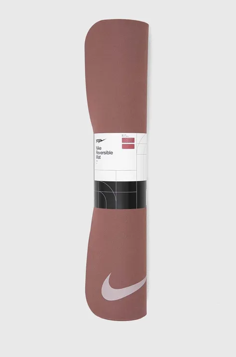 Oboustranná podložka na jógu Nike růžová barva