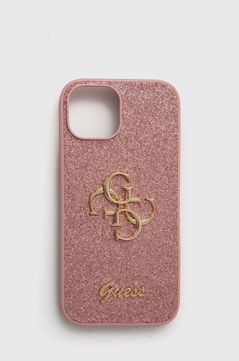 Θήκη κινητού Guess iPhone 15 / 14 / 13 6.1" χρώμα: ροζ