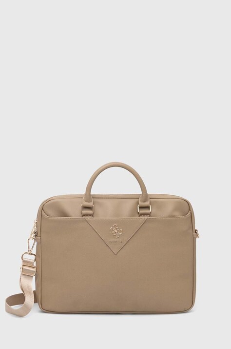 Guess Torba na laptopa kolor beżowy