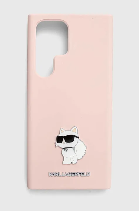 Etui za telefon Karl Lagerfeld S23 Ultra S918 roza barva