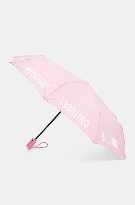 Moschino parasol kolor różowy 8983