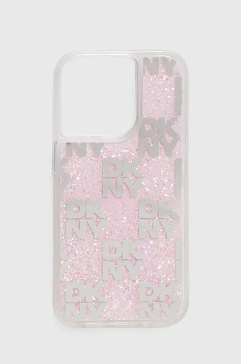 Dkny Husă pentru telefon iPhone 15 Pro culoarea roz, DKHCP15LLCPEPP
