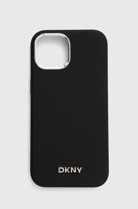 Dkny Husă pentru telefon iPhone 15 / 14 / 13 culoarea negru, DKHMP15SSMCHLK