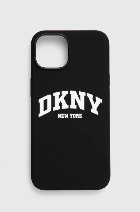 Dkny Husă pentru telefon iPhone 14 / 15 / 13 culoarea negru, DKHMP14SSNYACH