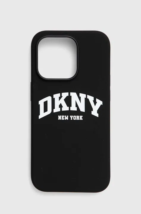 Dkny Husă pentru telefon iPhone 14 Pro culoarea negru, DKHMP14LSNYACH