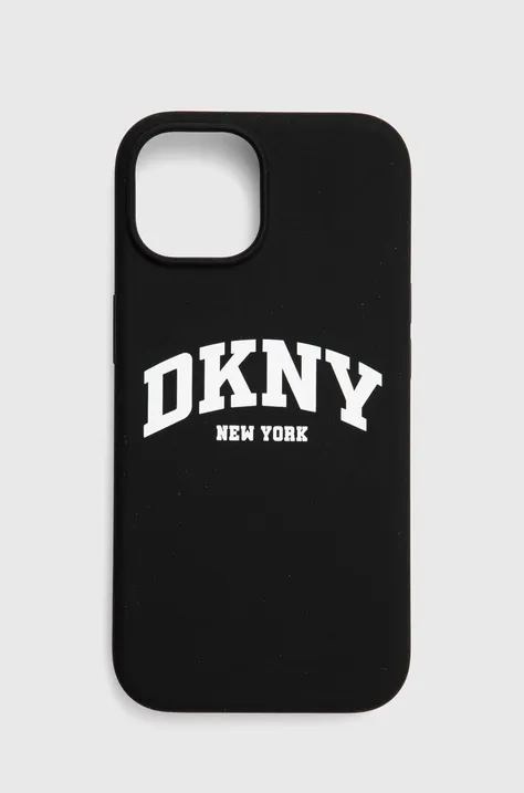 Dkny Husă pentru telefon iPhone 15 / 14 / 13 culoarea negru, DKHMP15SSNYACH